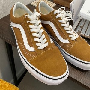 NWOT Mustard Yellow Textured Vans